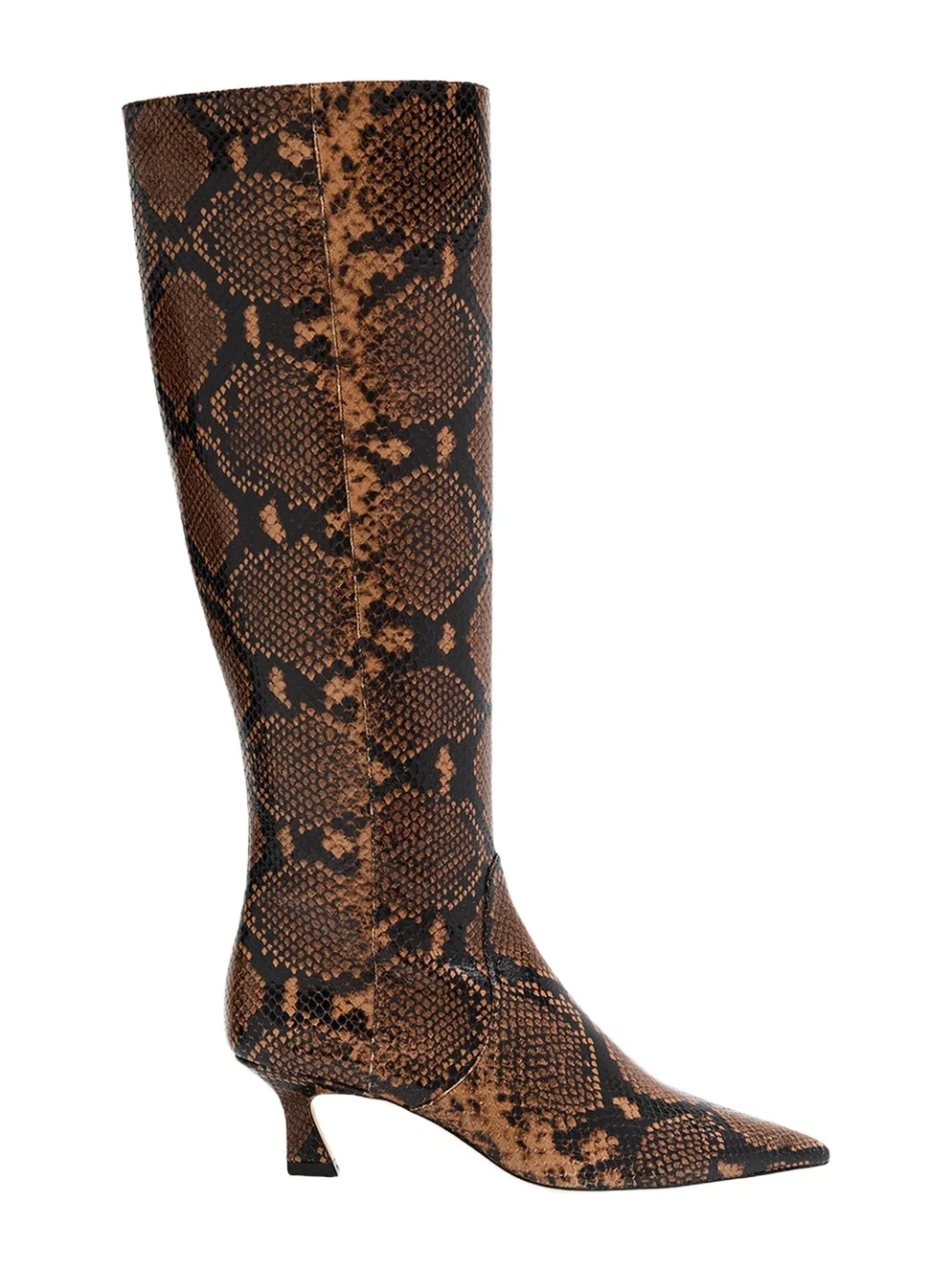 50mm Vinnie Snake-Printed Leather Knee-High Boots 50mm Vinnie Snake-Printed Leather Knee-High Boots