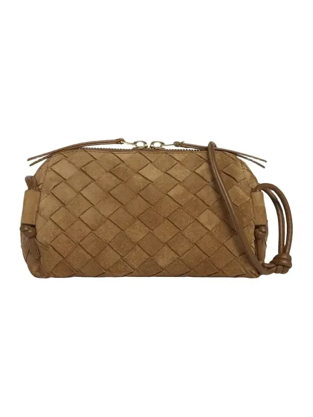 Concert Pouch Intrecciato Suede Crossbody Bag