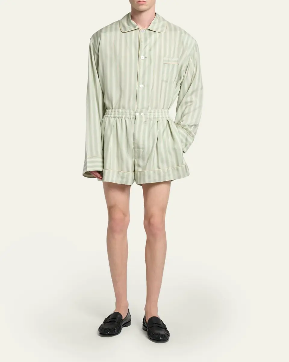 Saint Laurent Men's Le Loafer Creased Leather Mules | Thumbnail 3 Saint Laurent Men's Le Loafer Creased Leather Mules | Thumbnail 3