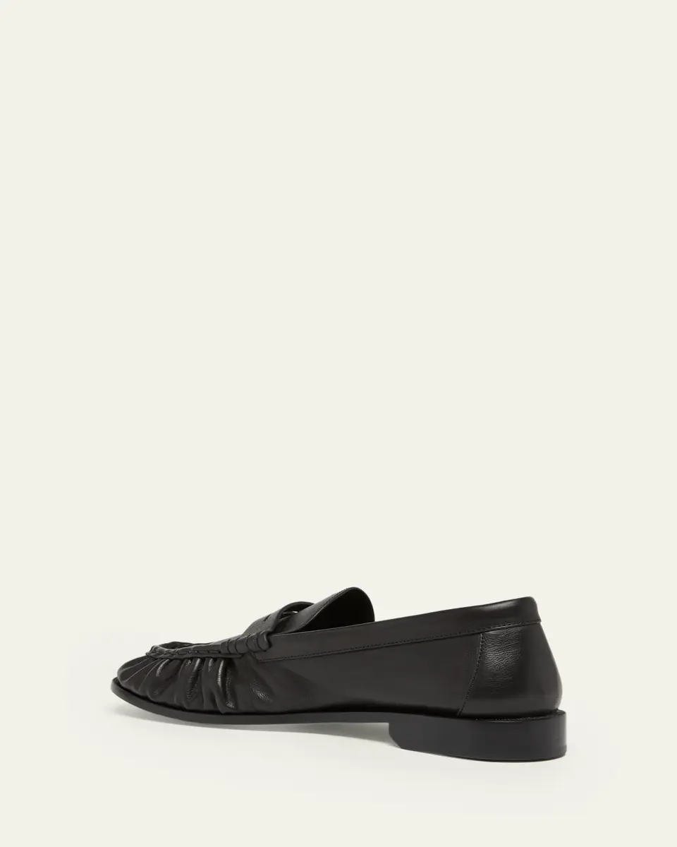 Saint Laurent Men's Le Loafer Creased Leather Mules | Thumbnail 4 Saint Laurent Men's Le Loafer Creased Leather Mules | Thumbnail 4