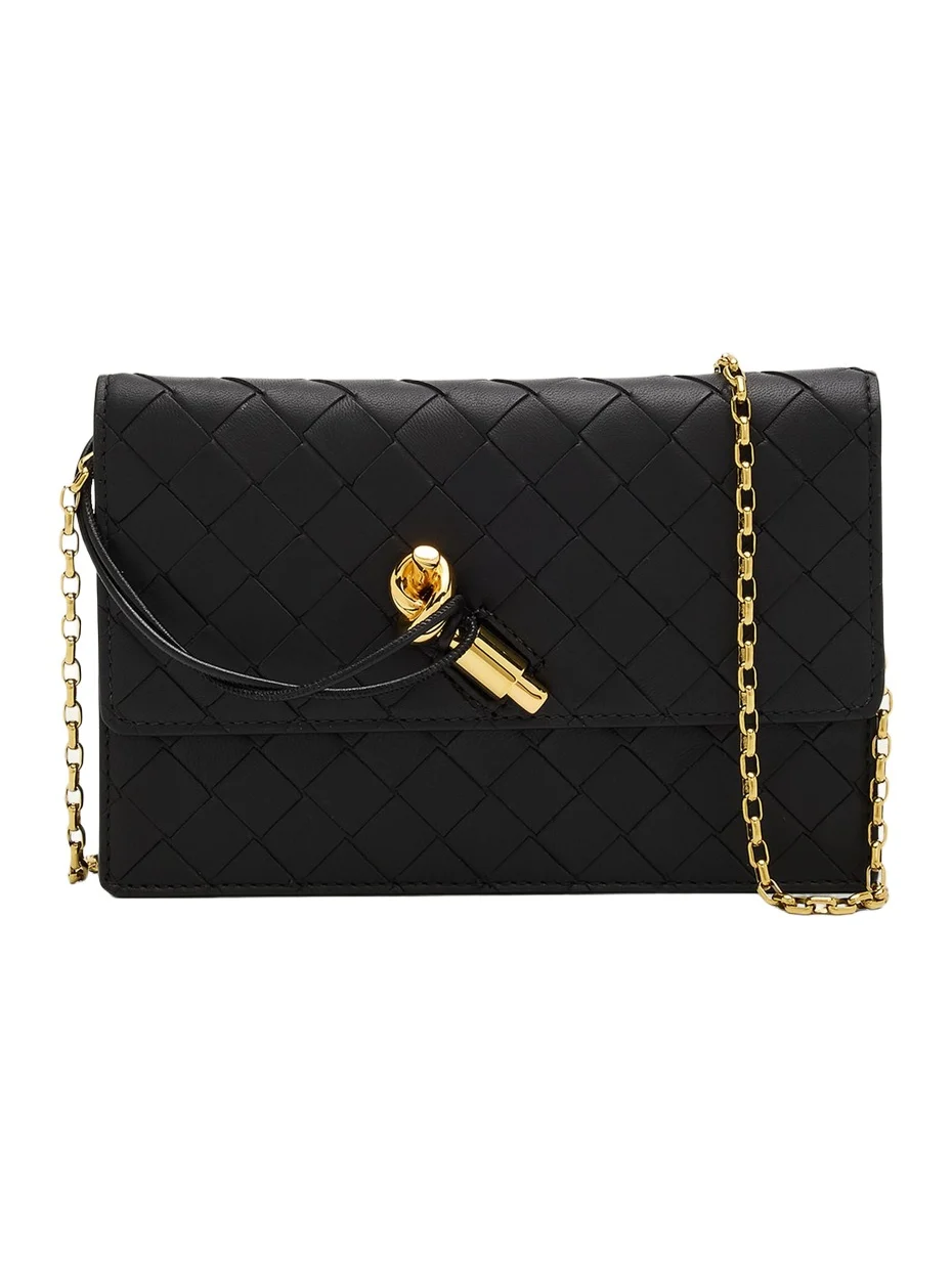 Andiamo Leather Chain Pouch Bag Andiamo Leather Chain Pouch Bag