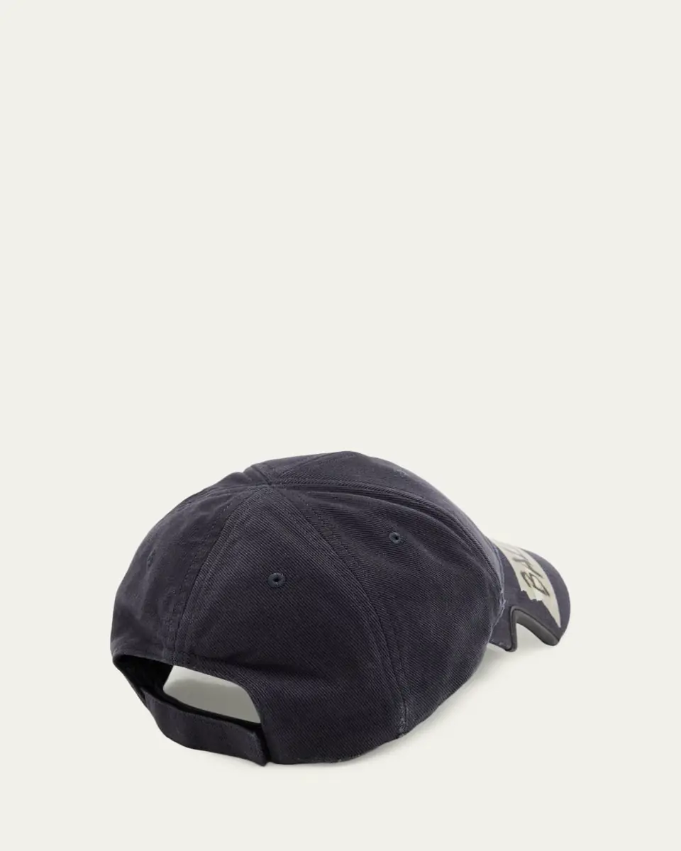 Balenciaga Men's Masking Tape Logo Distressed Baseball Cap | Thumbnail 2