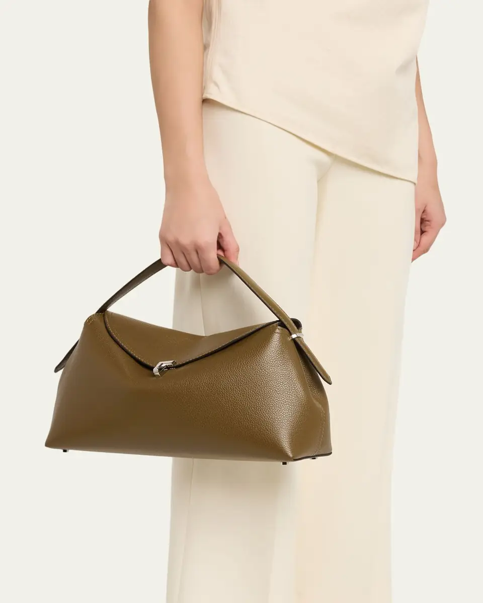 Toteme T-Lock Grain Leather Top-Handle Bag | Thumbnail 2 Toteme T-Lock Grain Leather Top-Handle Bag | Thumbnail 2