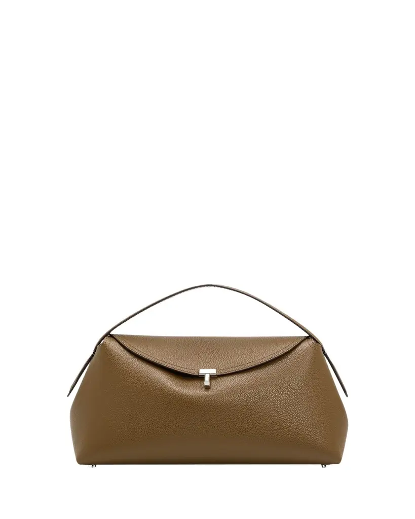 Toteme T-Lock Grain Leather Top-Handle Bag | Image 1 Toteme T-Lock Grain Leather Top-Handle Bag | Image 1