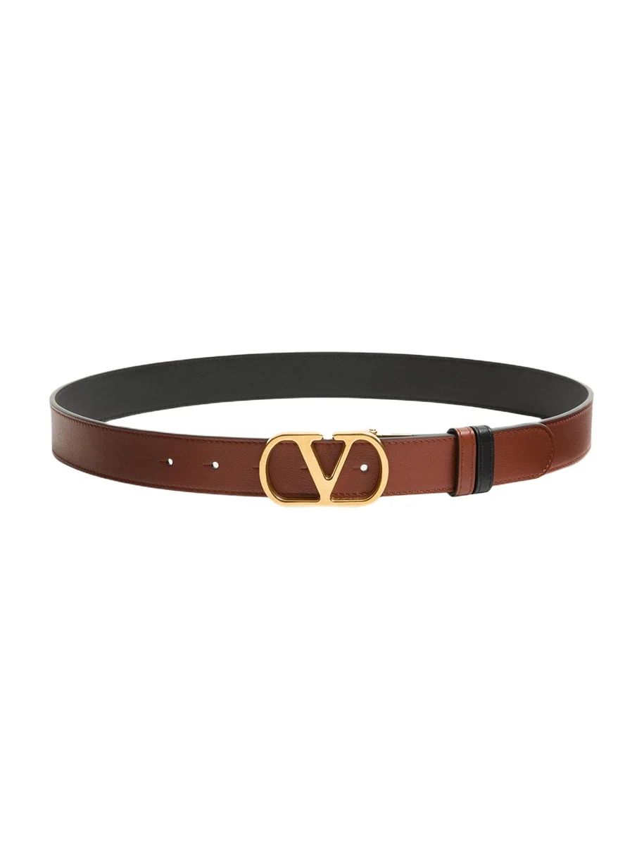 Valentino Garavani VLogo Signature Reversible Calfskin Belt, 30mm