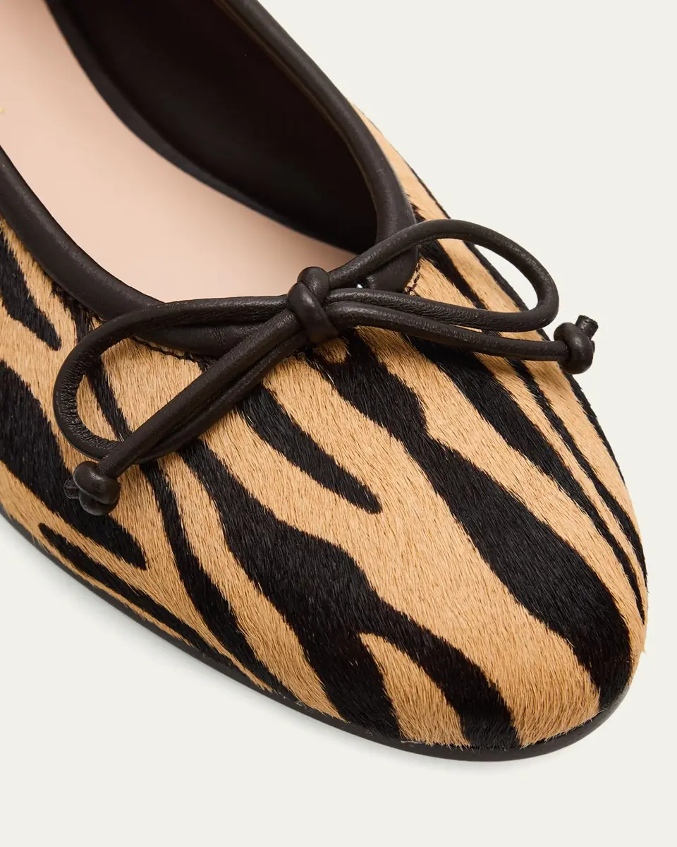 Loeffler Randall Noelle Zebra-Printed Calf Hair Ballerina Flats | Thumbnail 3 Loeffler Randall Noelle Zebra-Printed Calf Hair Ballerina Flats | Thumbnail 3