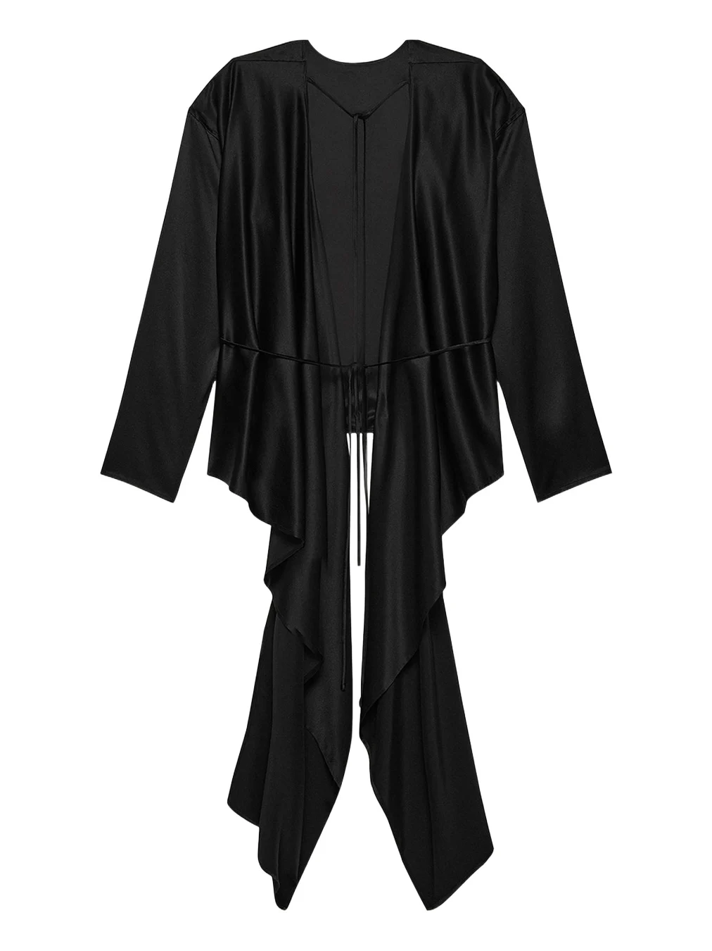 Draped Silk Satin Scarf Top Draped Silk Satin Scarf Top
