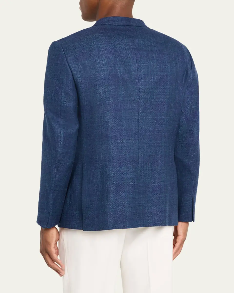 ZEGNA Men's Tonal Plaid Single-Breasted Sport Coat | Thumbnail 2 ZEGNA Men's Tonal Plaid Single-Breasted Sport Coat | Thumbnail 2