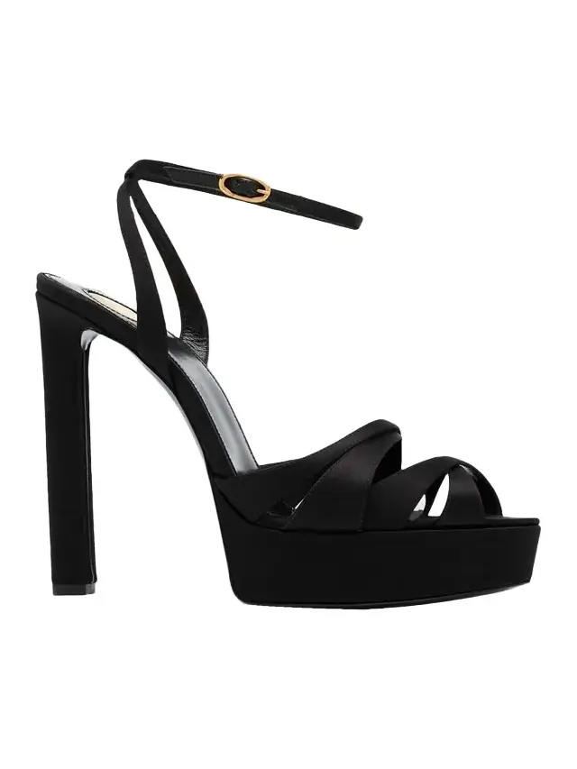 110mm Chandelle Satin Platform Sandals 110mm Chandelle Satin Platform Sandals