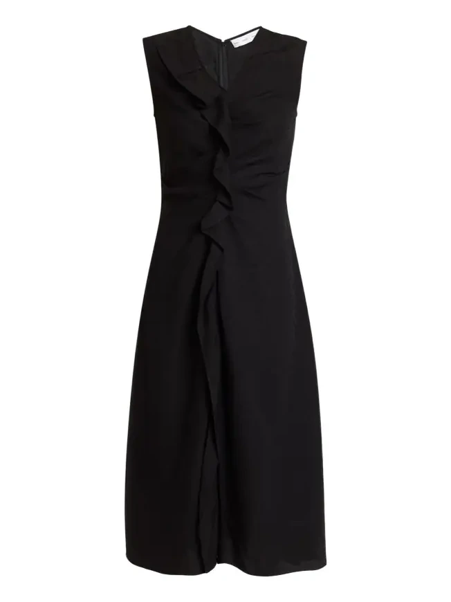 Jaya Sleeveless Ruffle Midi Dress