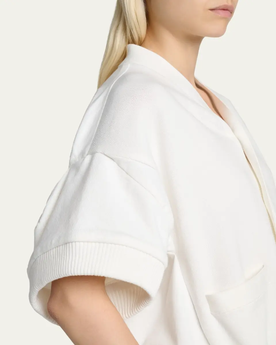 SACAI Mixed-Media V-Neck Cardigan | Thumbnail 5 SACAI Mixed-Media V-Neck Cardigan | Thumbnail 5