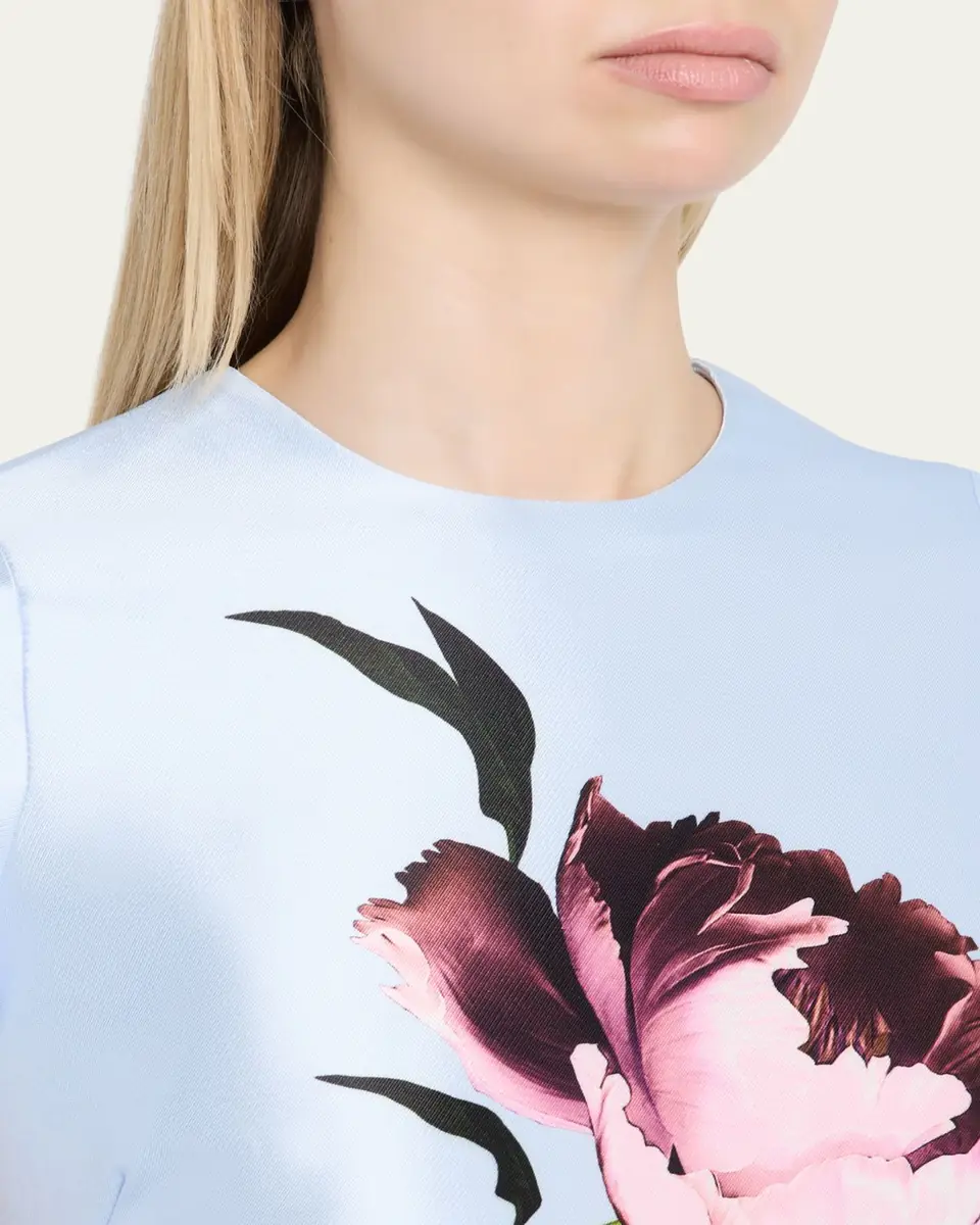 Rickie Freeman for Teri Jon Floral-Print Faille Dress | Thumbnail 5 Rickie Freeman for Teri Jon Floral-Print Faille Dress | Thumbnail 5