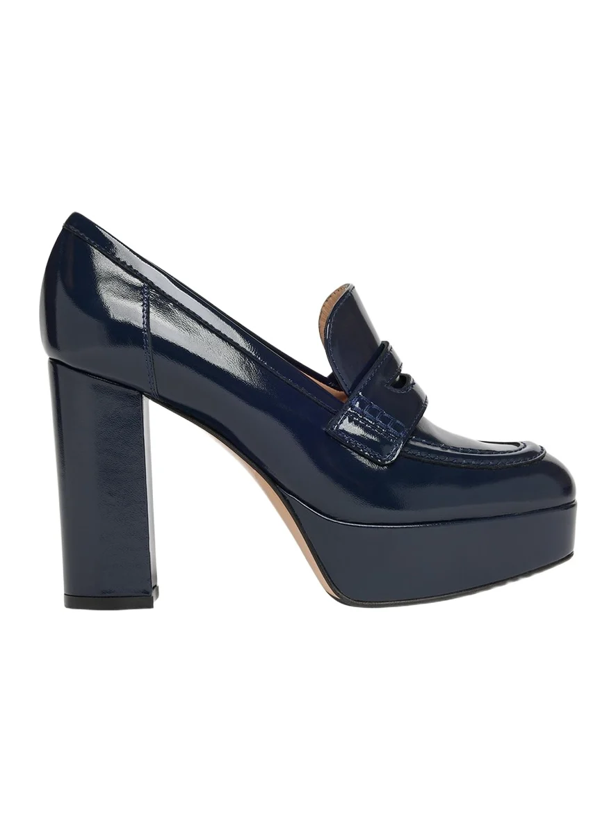 70mm Patent Platform Penny Loafers