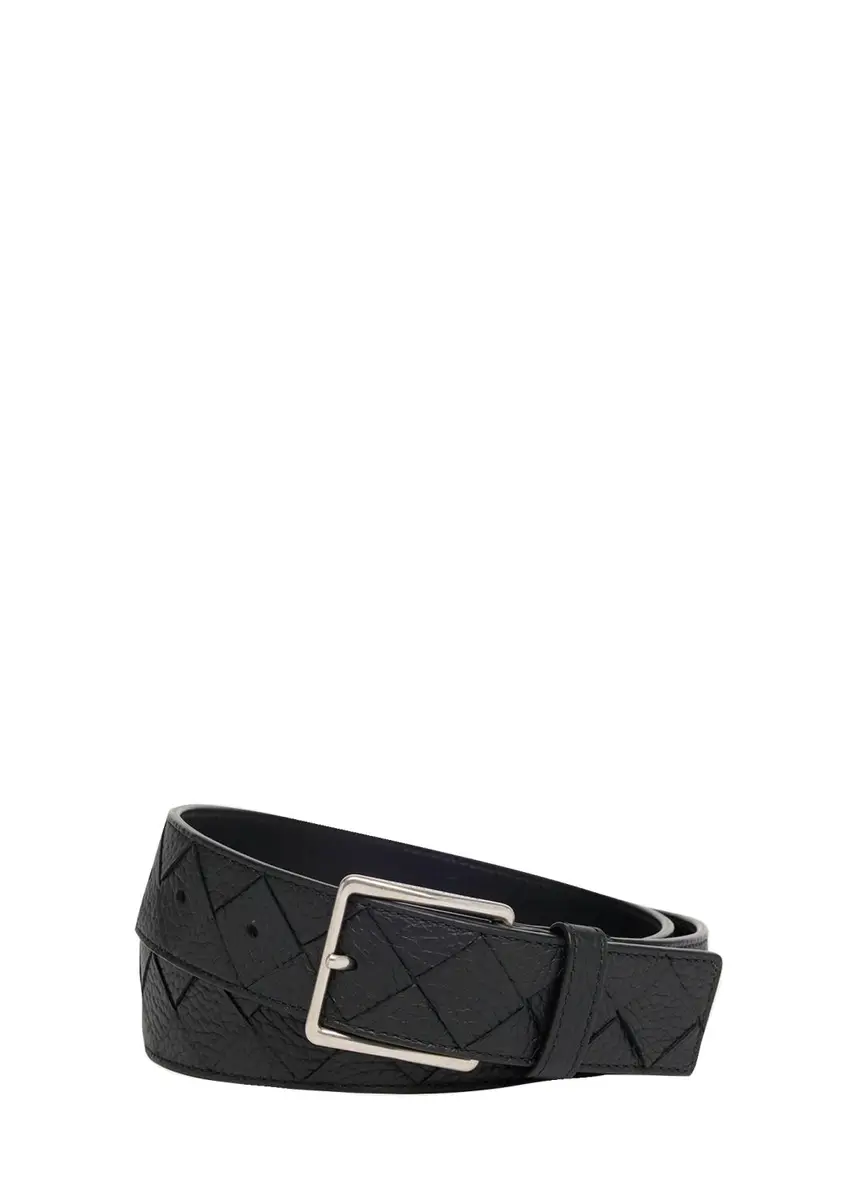 Bottega Veneta Men's Intrecciato Reversible Leather Belt | Thumbnail 3