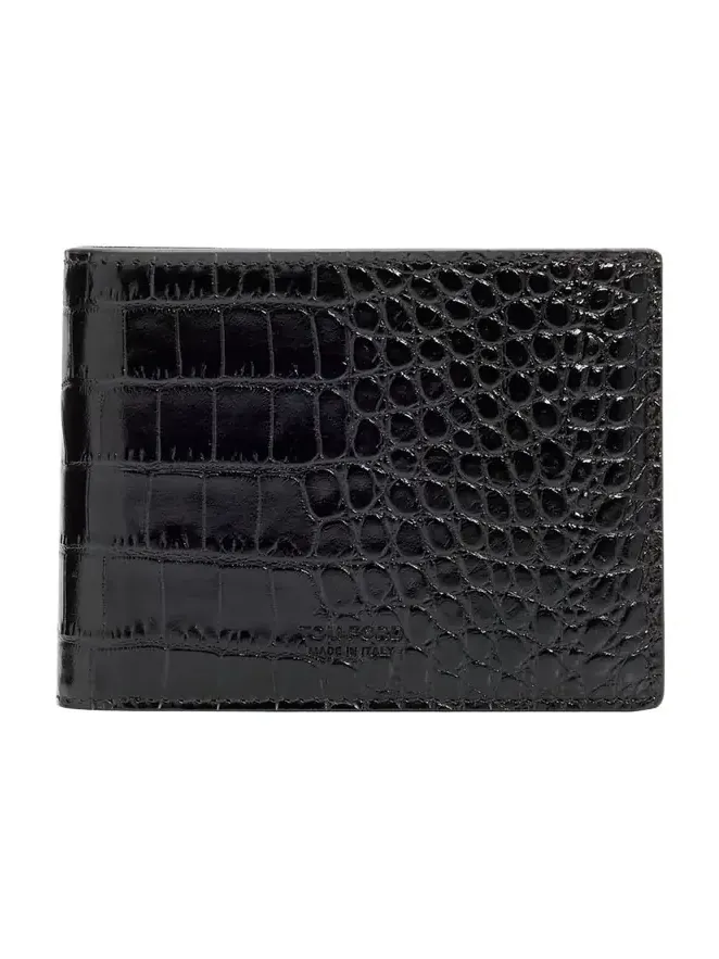 Men's Exotic Line Croc-Effect Bifold Wallet Men's Exotic Line Croc-Effect Bifold Wallet