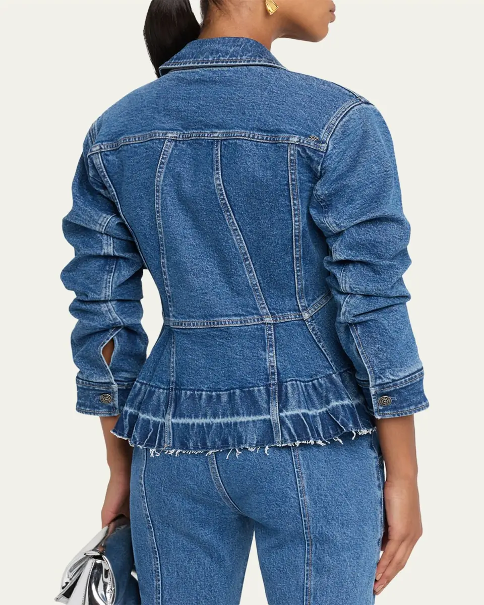Cinq à Sept Gina Cinched Denim Jacket | Thumbnail 3