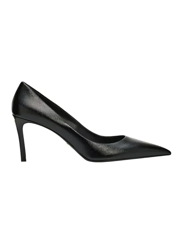 85mm Vernice Saffiano Leather Pumps