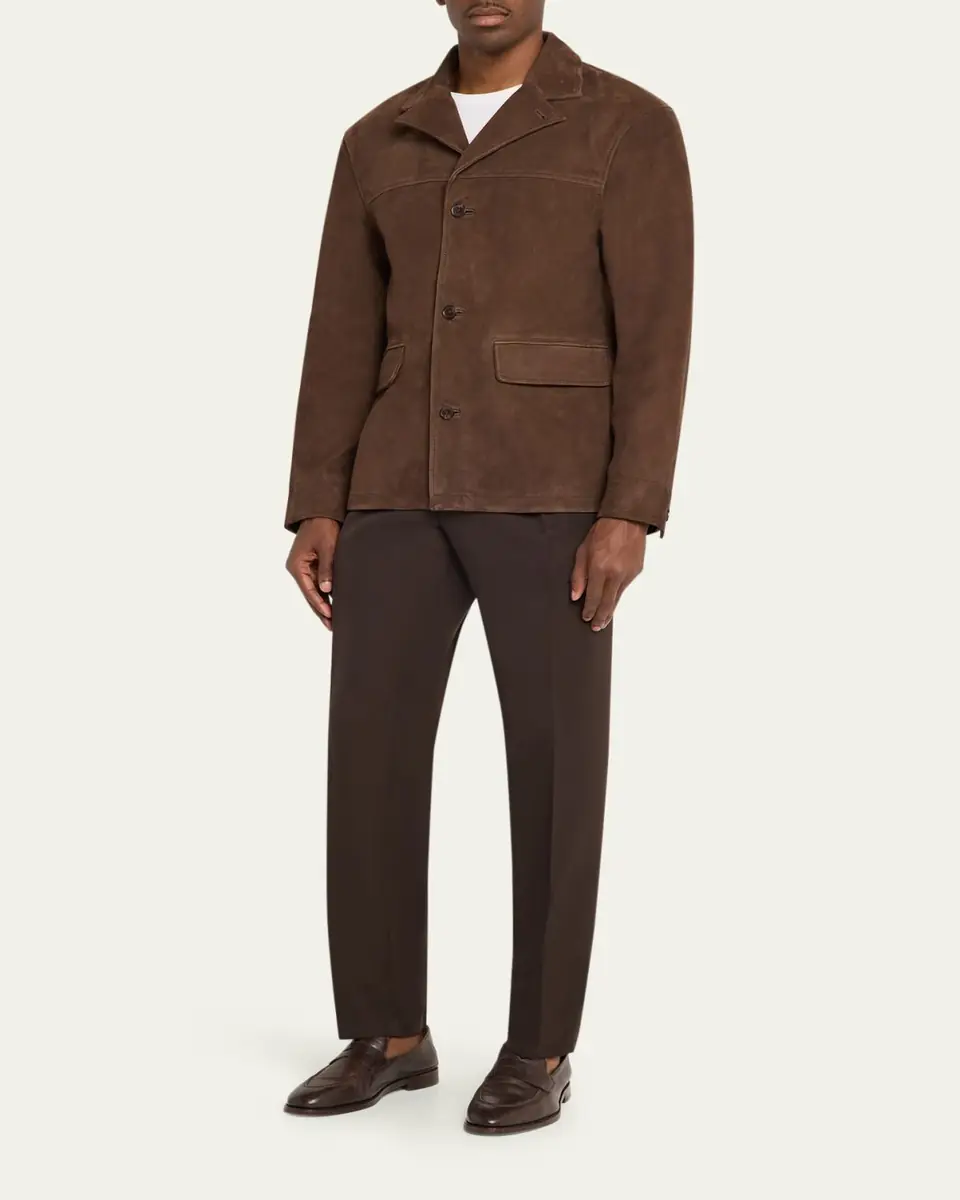 OFFICINE GÉNÉRALE Suede Button-Front Jacket | Thumbnail 2