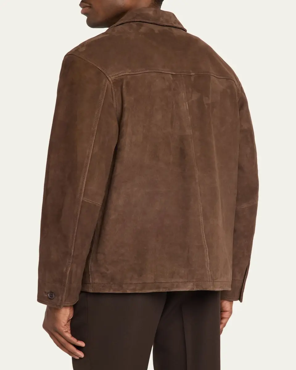 OFFICINE GÉNÉRALE Suede Button-Front Jacket | Thumbnail 3
