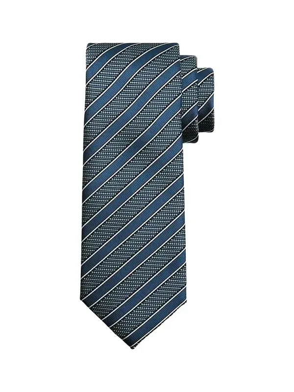 Men's Diagonal Stripe Jacquard Silk Tie Men's Diagonal Stripe Jacquard Silk Tie