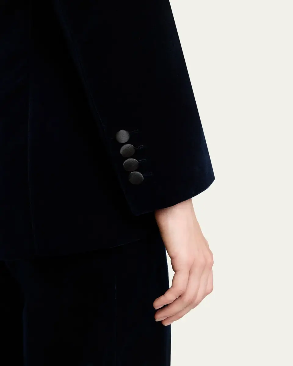 Victoria Beckham Single-Breasted Velvet Tuxedo Jacket | Thumbnail 5