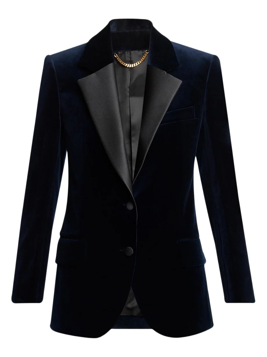 Single-Breasted Velvet Tuxedo Jacket Single-Breasted Velvet Tuxedo Jacket