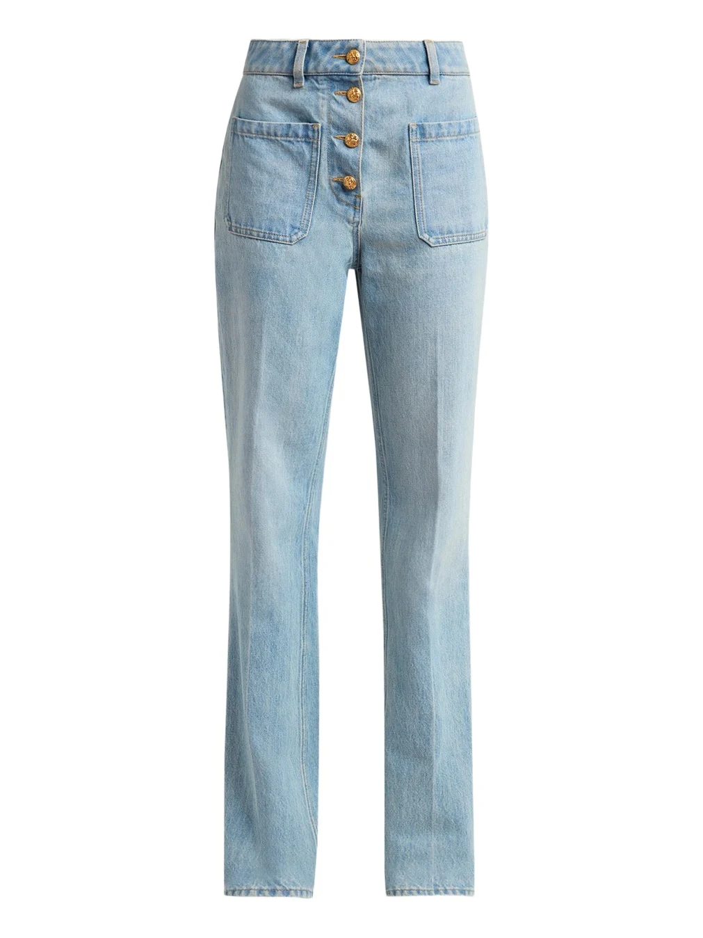 Button-Front Straight-Leg Jeans Button-Front Straight-Leg Jeans