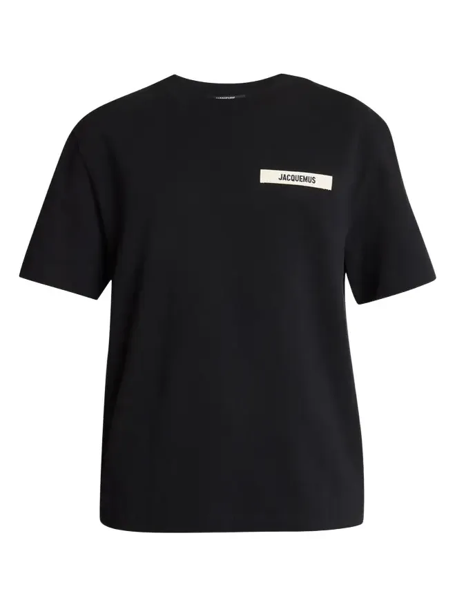 Men's Grosgrain Logo Crewneck T-Shirt Men's Grosgrain Logo Crewneck T-Shirt