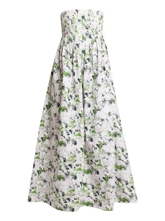 Virella Printed Strapless Maxi Dress Virella Printed Strapless Maxi Dress