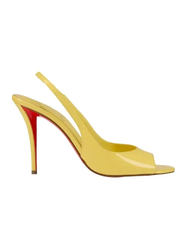 100mm Sofia Z Patent Leather Slingback Pumps