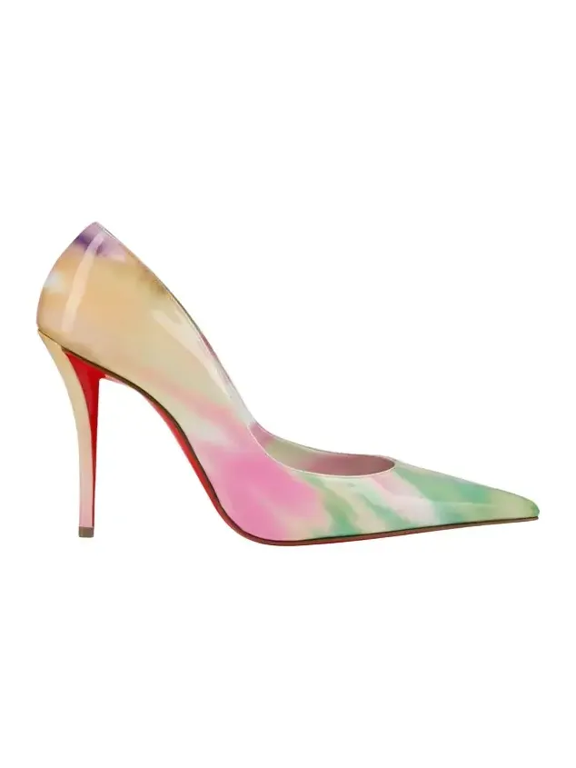 100mm Miss Z Tie-Dye Patent Leather Pumps