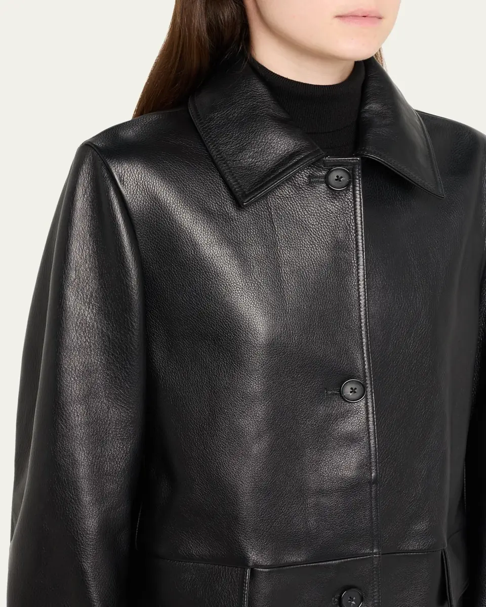 TOTEME Grained Leather Jacket | Thumbnail 5