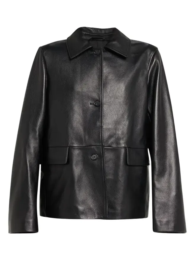 Grained Leather Jacket Grained Leather Jacket
