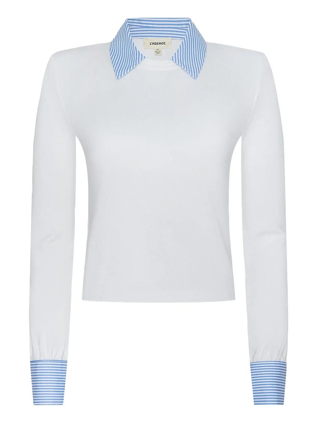 L'Agence April Poplin Collar Pullover Top