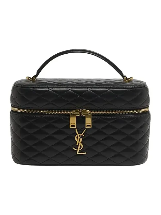 Gaby Large YSL Vanity Bag in Quilted Leather