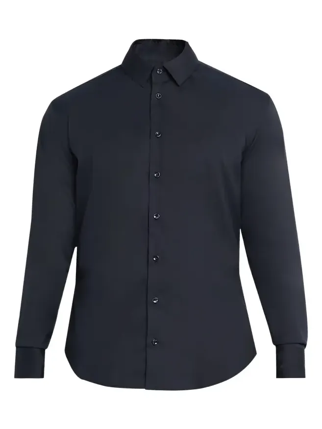 Men's Solid Stretch Poplin Sport Shirt Men's Solid Stretch Poplin Sport Shirt