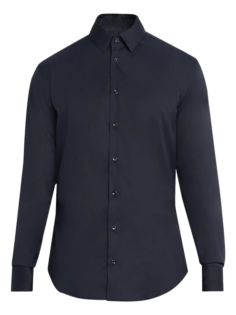 Men's Solid Stretch Poplin Sport Shirt Men's Solid Stretch Poplin Sport Shirt