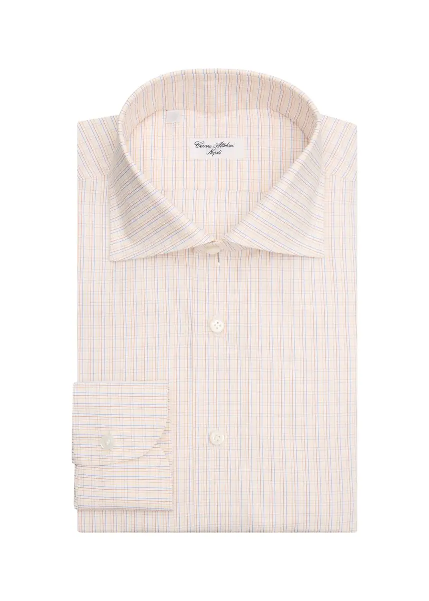 Cesare Attolini Men's Grid-Check Cotton Dress Shirt | Thumbnail 3 Cesare Attolini Men's Grid-Check Cotton Dress Shirt | Thumbnail 3