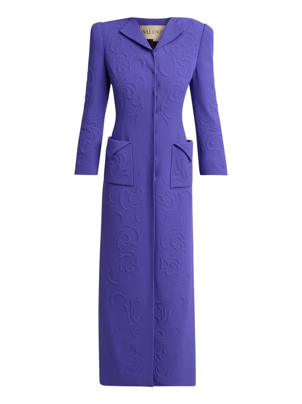 Valentino Garavani Cappotto Embossed Long Coat