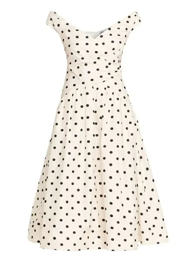 Polka-Dot Cotton Midi Dress Polka-Dot Cotton Midi Dress