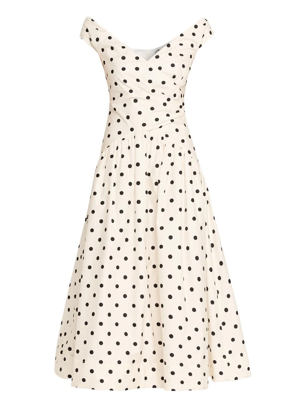 Polka-Dot Cotton Midi Dress