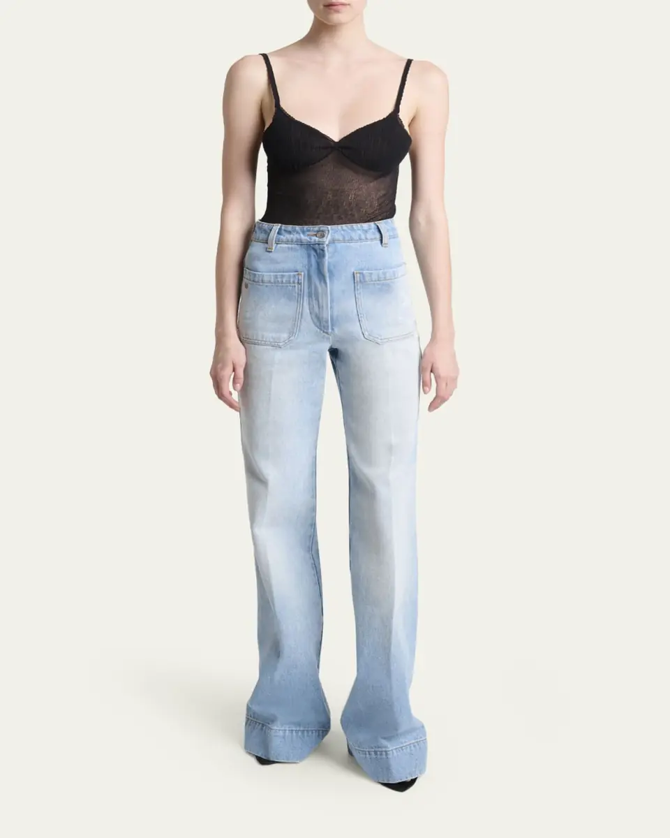 Victoria Beckham Alina Front Pocket Flare Jeans | Thumbnail 2 Victoria Beckham Alina Front Pocket Flare Jeans | Thumbnail 2