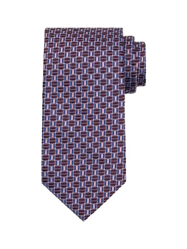 Men's Geometric Square Jacquard Silk Tie Men's Geometric Square Jacquard Silk Tie