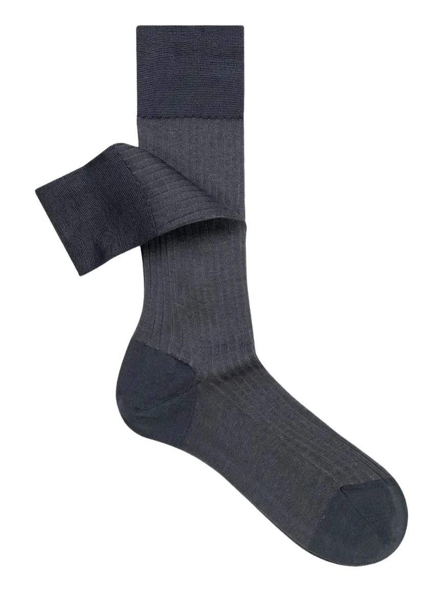 Sozzi Calze Men's Vanise Knit Cotton Crew Socks