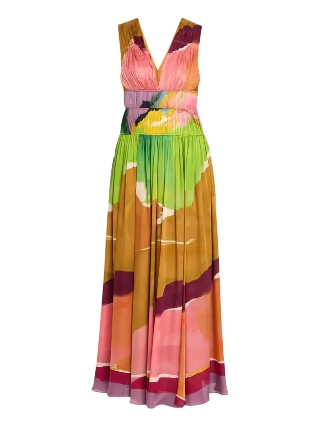 x Helen Frankenthaler Boheme Silk-Chiffon Gown x Helen Frankenthaler Boheme Silk-Chiffon Gown
