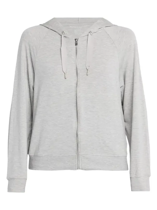French Terry Zip-Front Hoodie