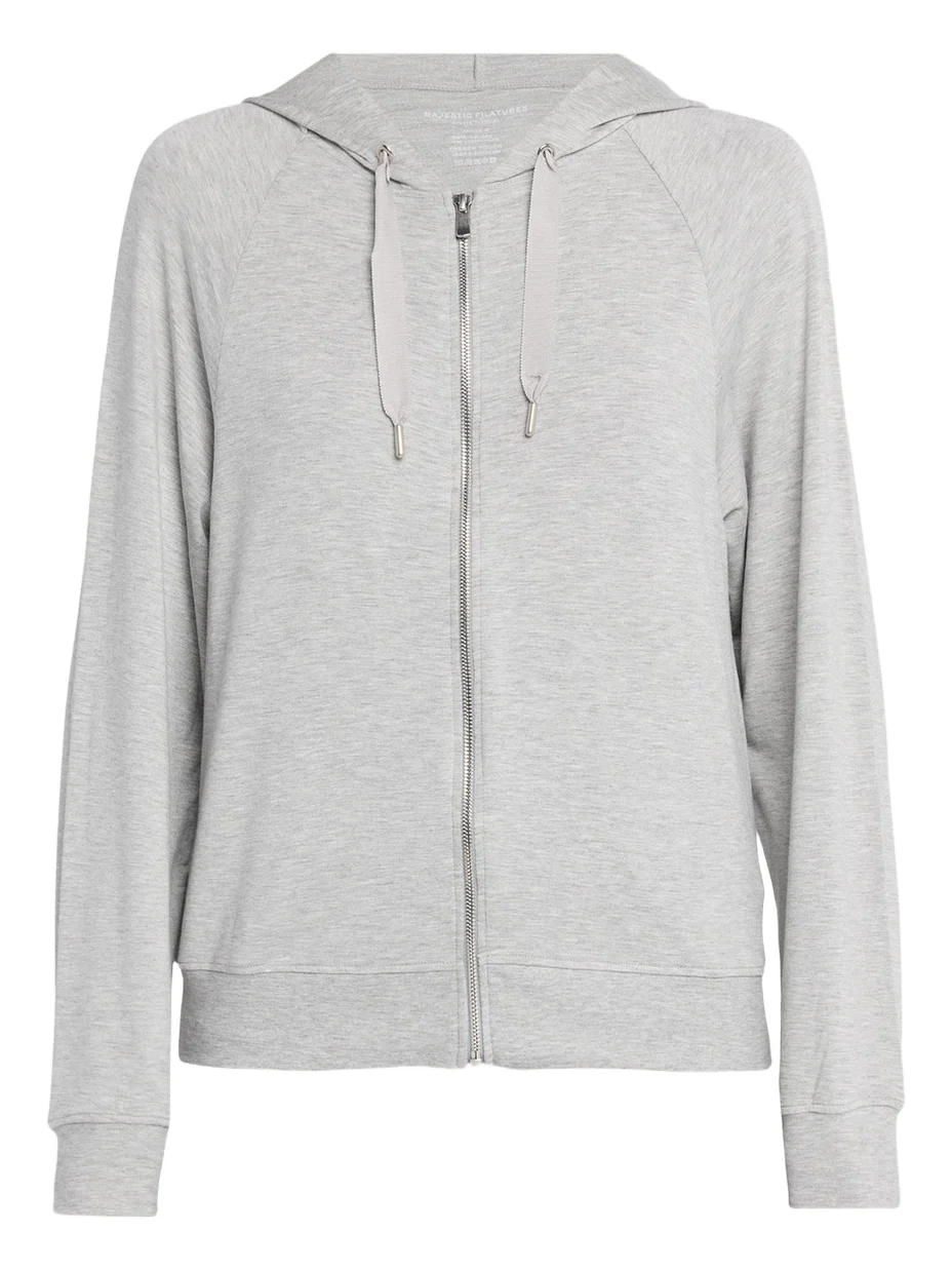 MAJESTIC FILATURES French Terry Zip-Front Hoodie