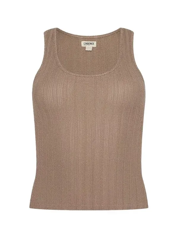 Adira Pointelle Scoop-Neck Tee Adira Pointelle Scoop-Neck Tee