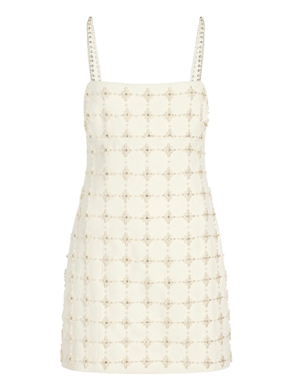 Iris Pearl Crystal Satin Mini Dress Iris Pearl Crystal Satin Mini Dress