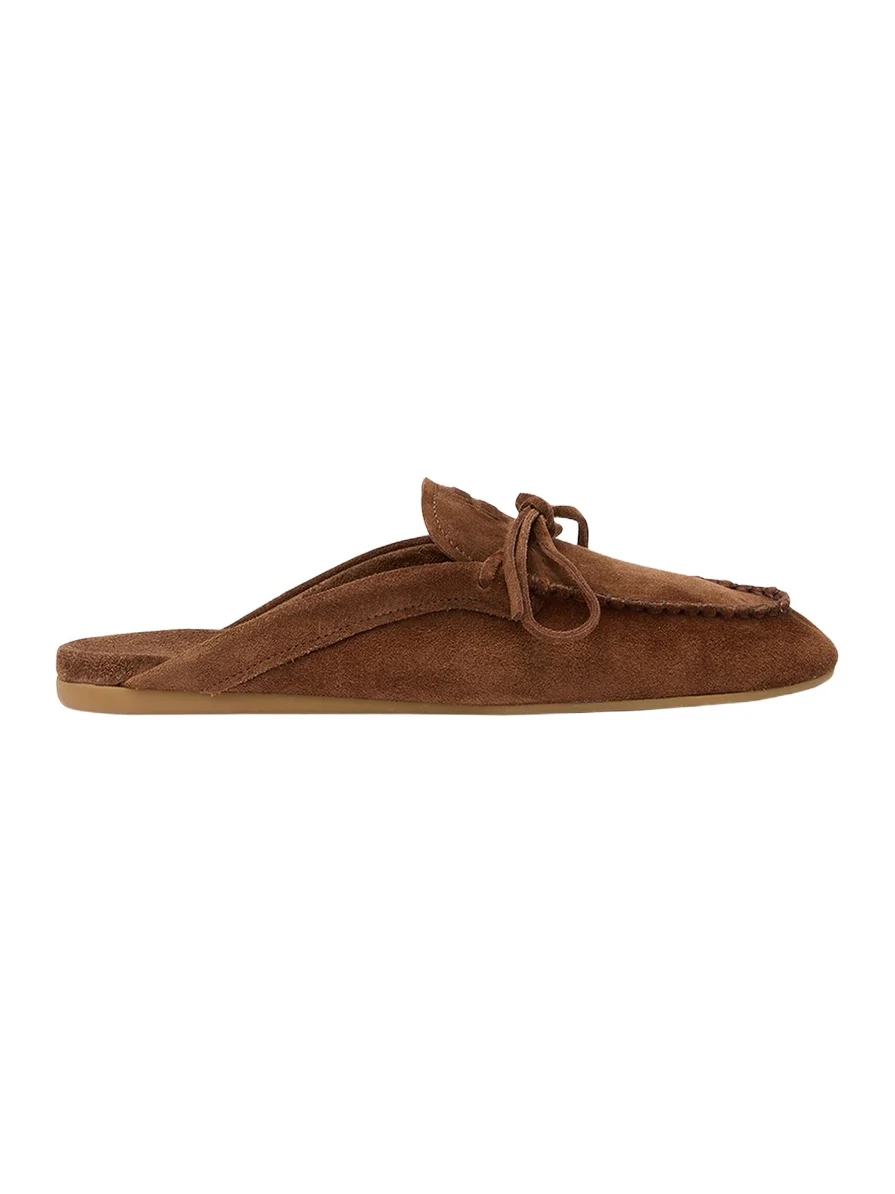Miu Miu Sabot Suede Moccasin Mules
